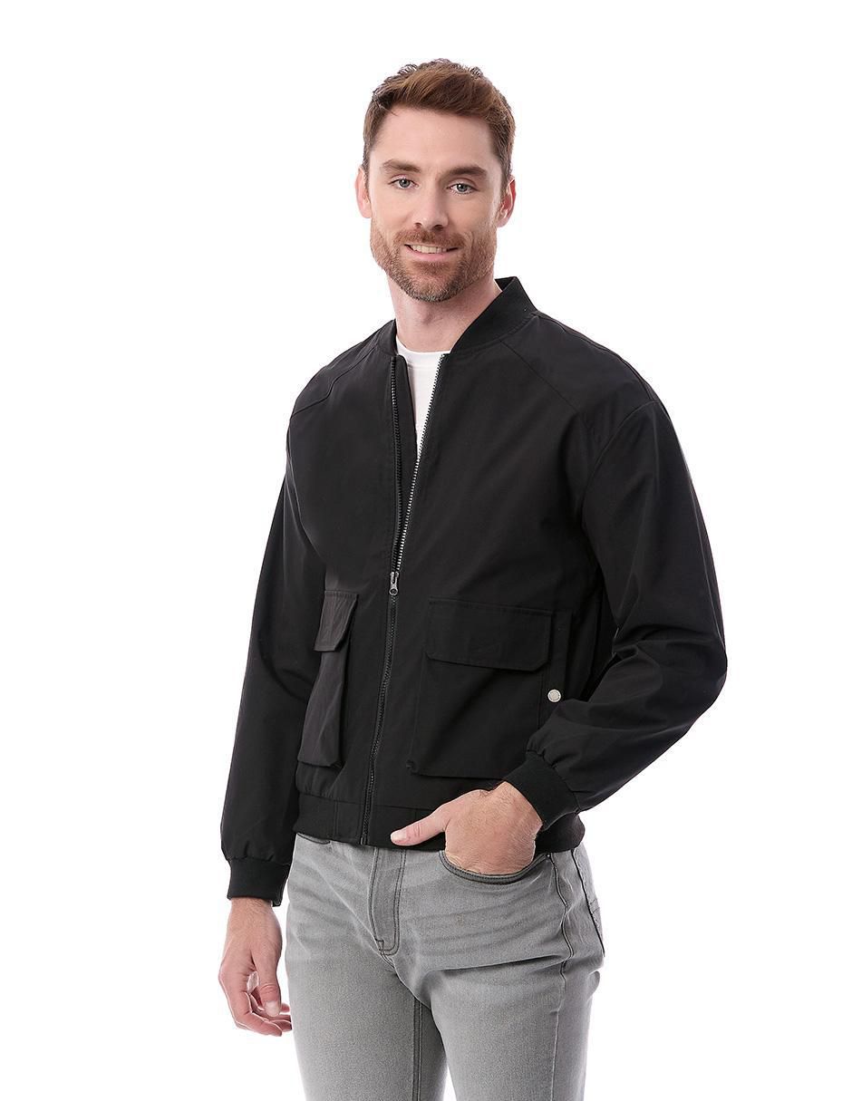 Chamarra casual con bolsillos para hombre Chamarra casual con bolsillos para hombre