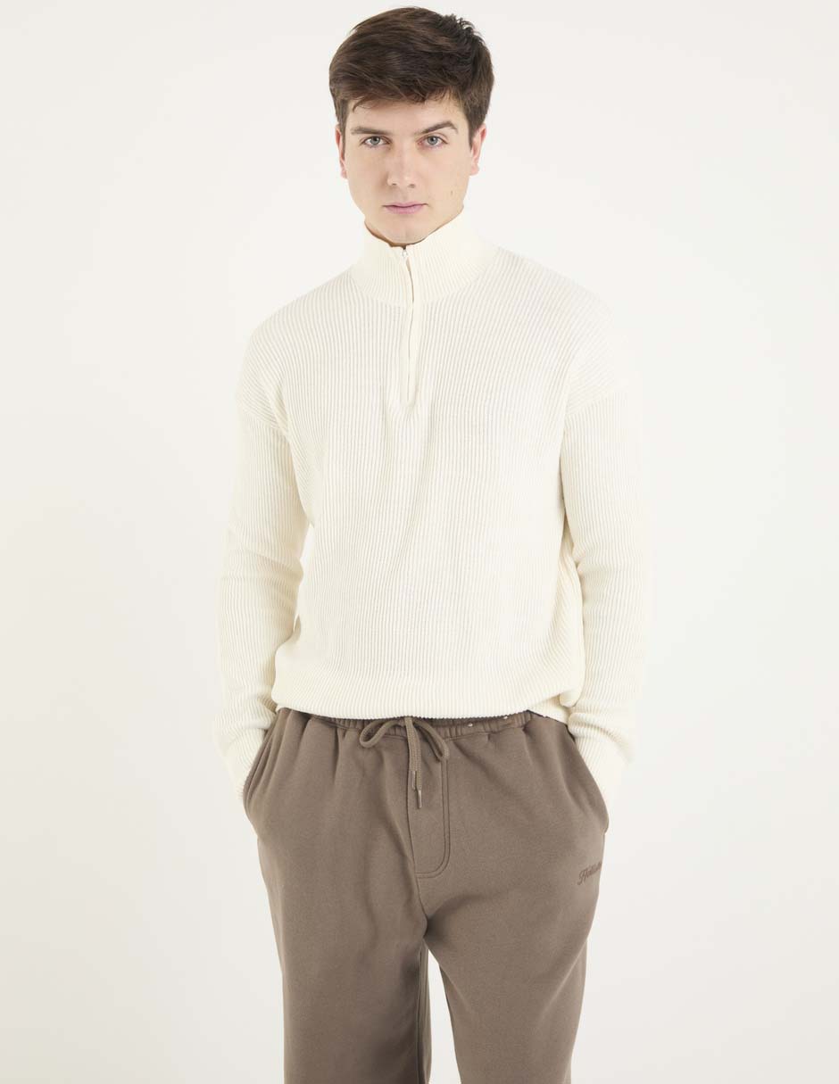 Suéter cuello con cierre para hombre Suéter cuello con cierre para hombre