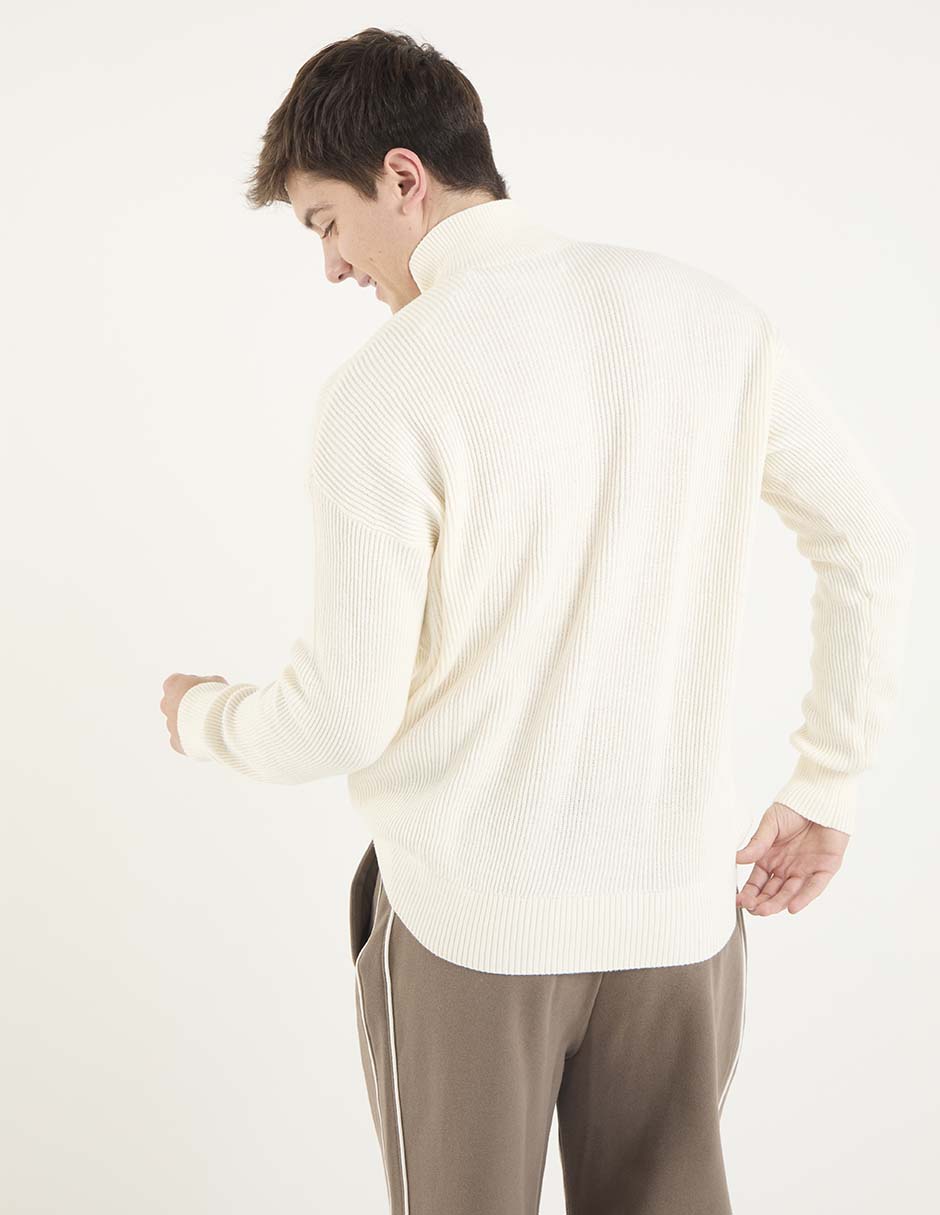 Suéter cuello con cierre para hombre 4