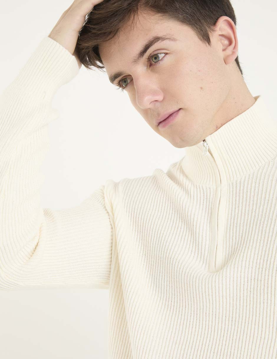 Suéter cuello con cierre para hombre 2