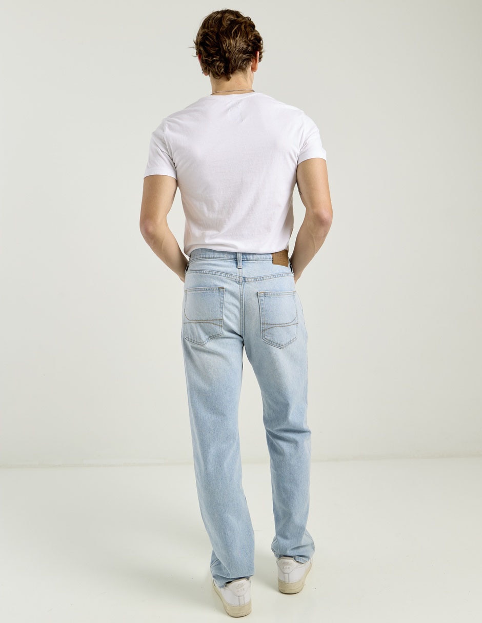 Jeans straight Hollister deslavado para hombre
