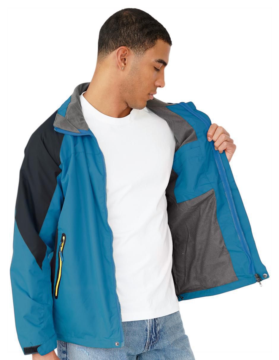 Chamarra rompevientos capucha desmontable para hombre 3