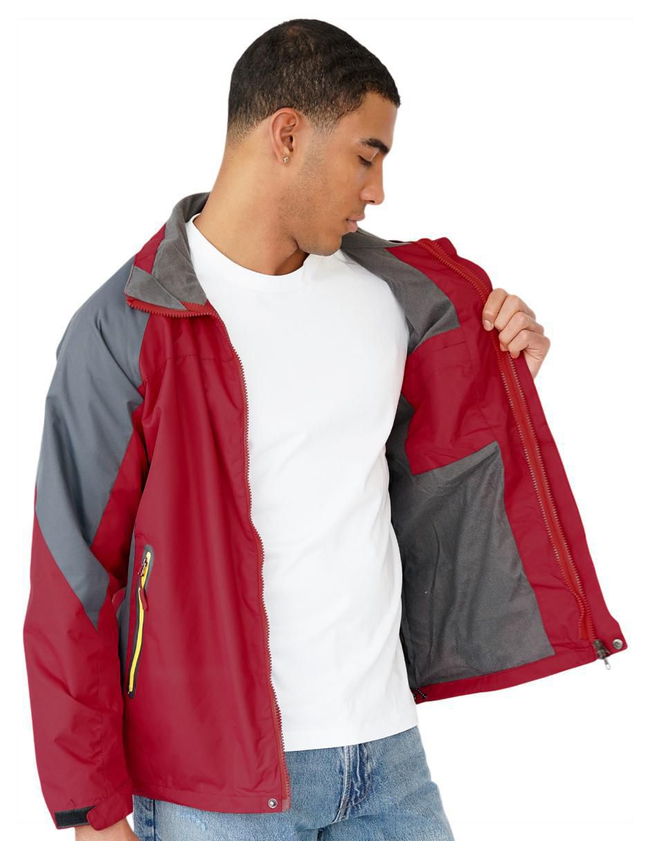 Chamarra rompevientos capucha desmontable para hombre 4