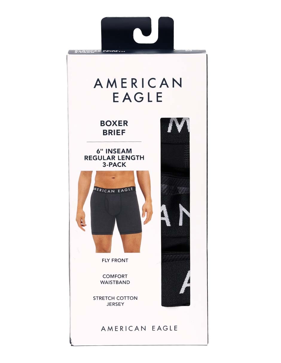 Set bóxer brief American Eagle de algodón para hombre 3 piezas