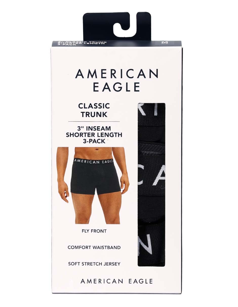 Set bóxer trunk American Eagle de algodón para hombre 3 piezas