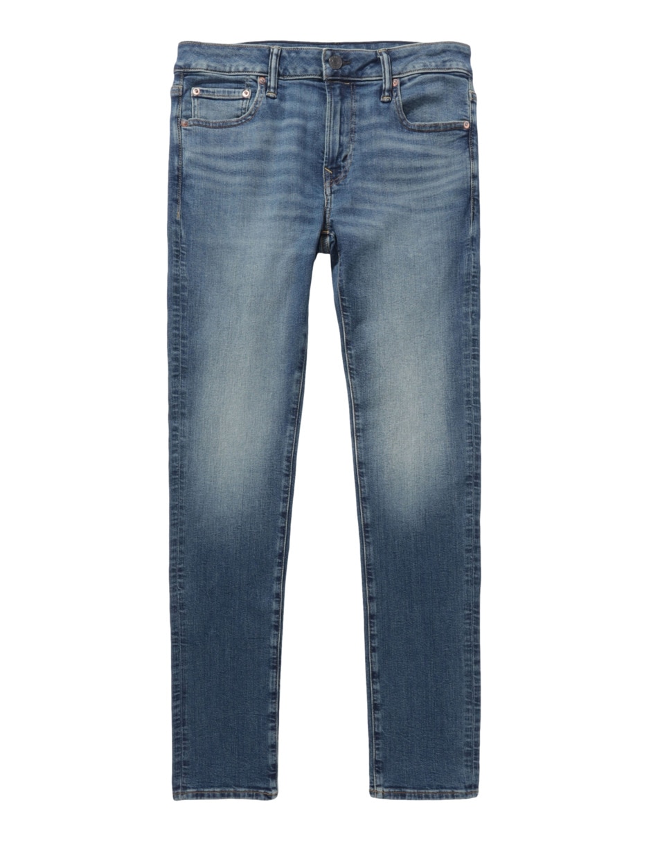 Jeans skinny lavado medio para hombre 3