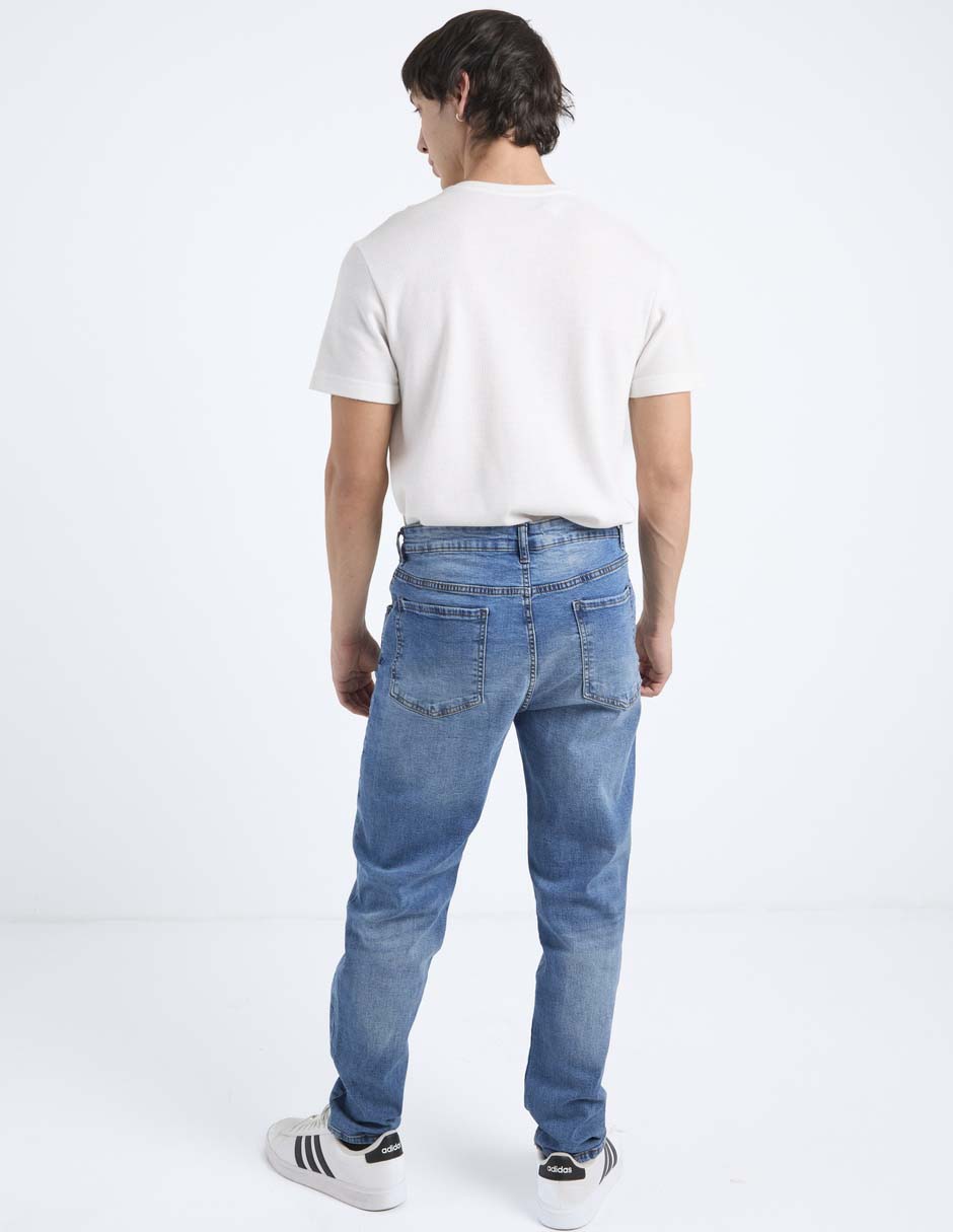 Jeans skinny lavado claro para hombre 6