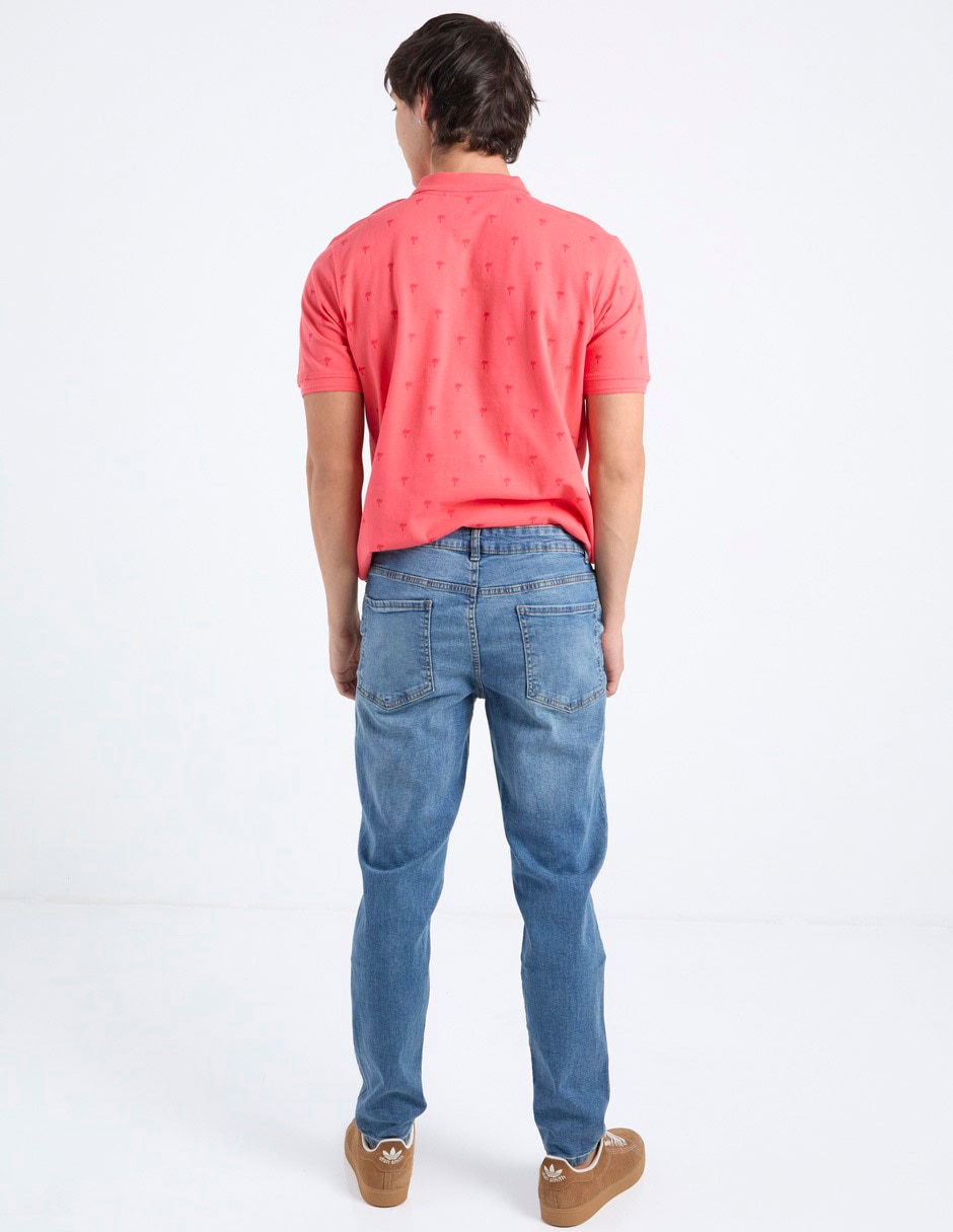Jeans slim lavado claro para hombre 6