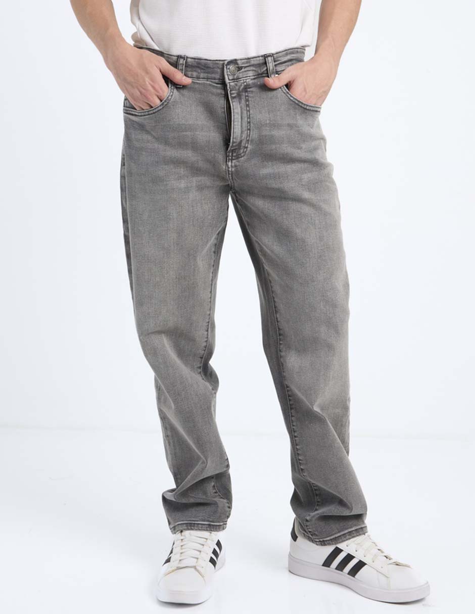 Jeans skinny lavado claro para hombre 1