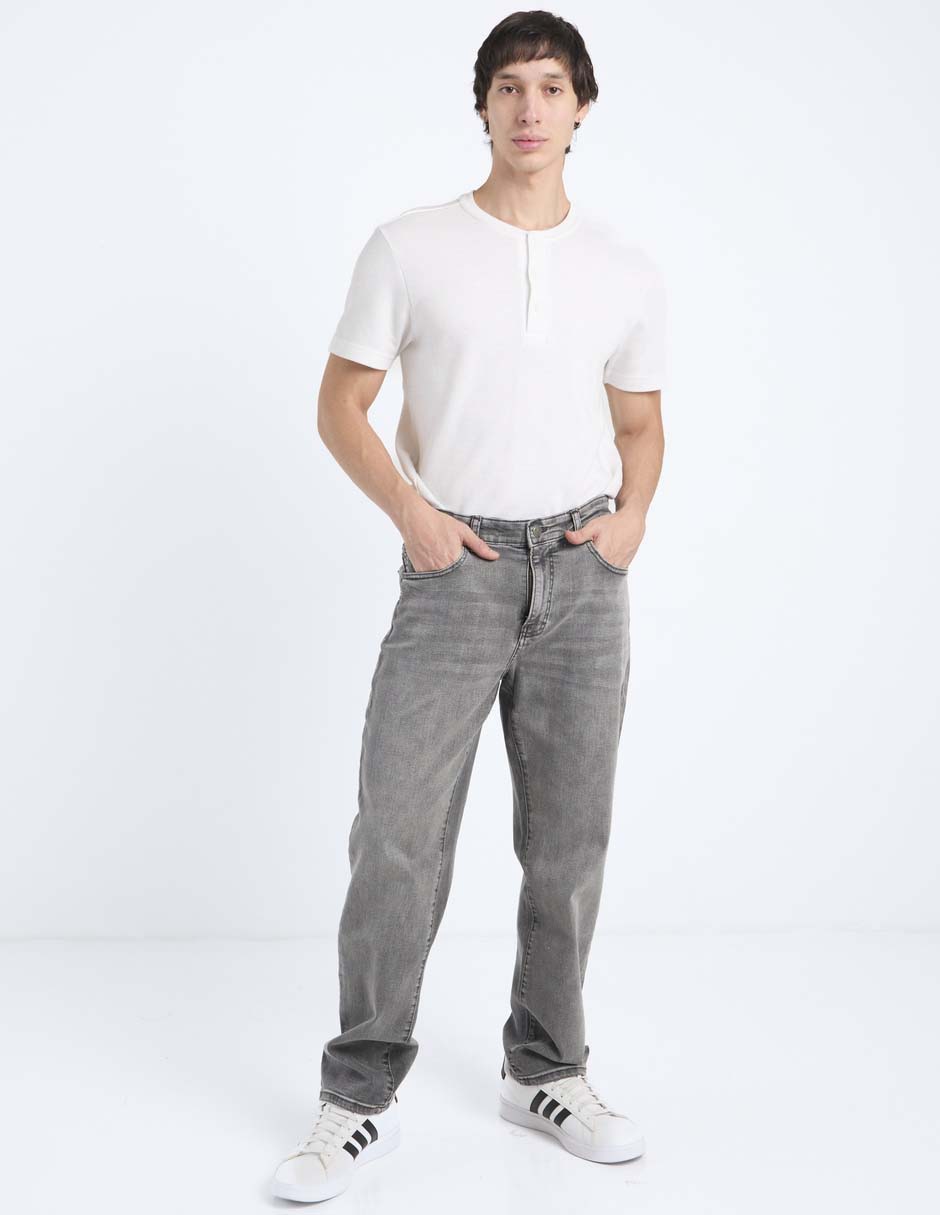 Jeans skinny lavado claro para hombre 2