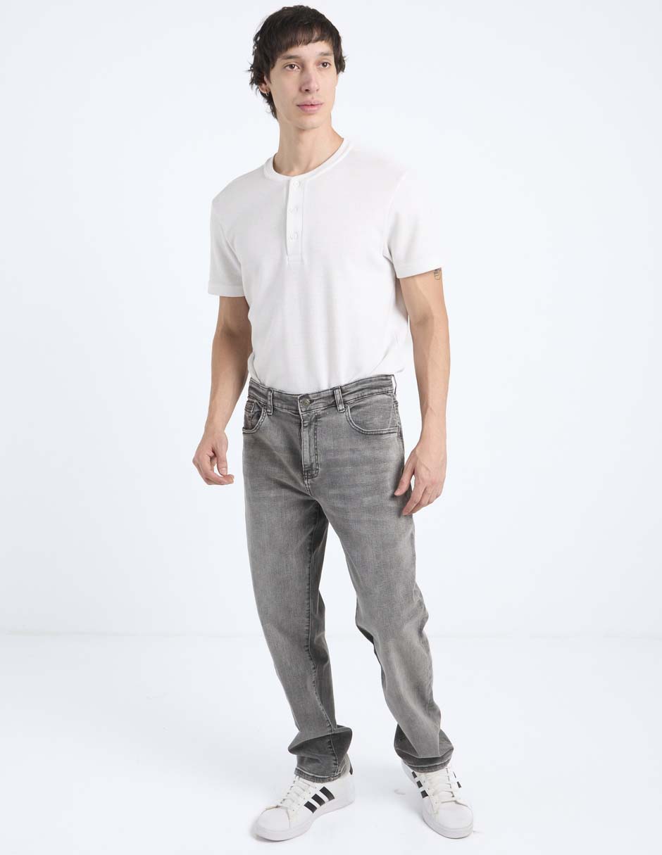Jeans skinny lavado claro para hombre 3