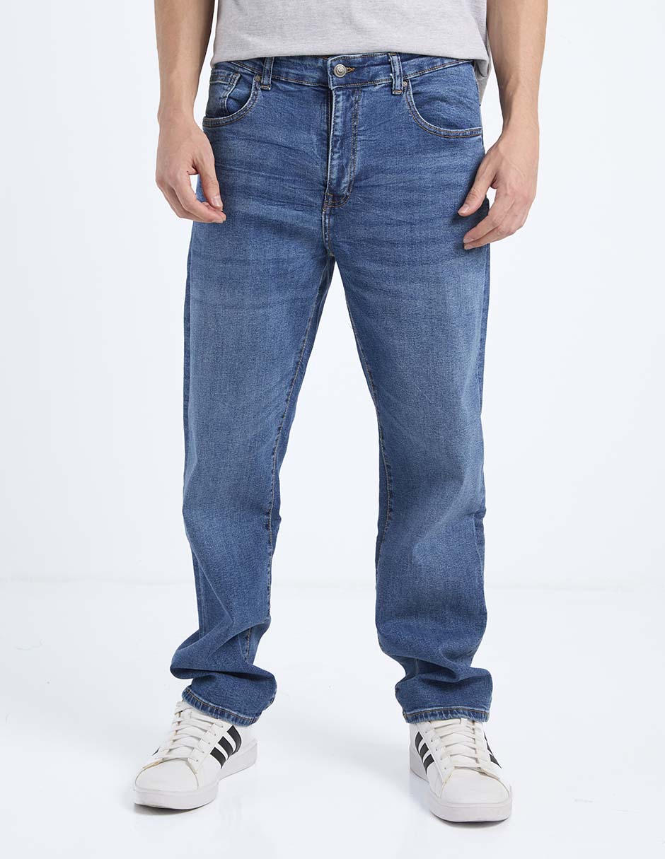 Jeans skinny lavado claro para hombre