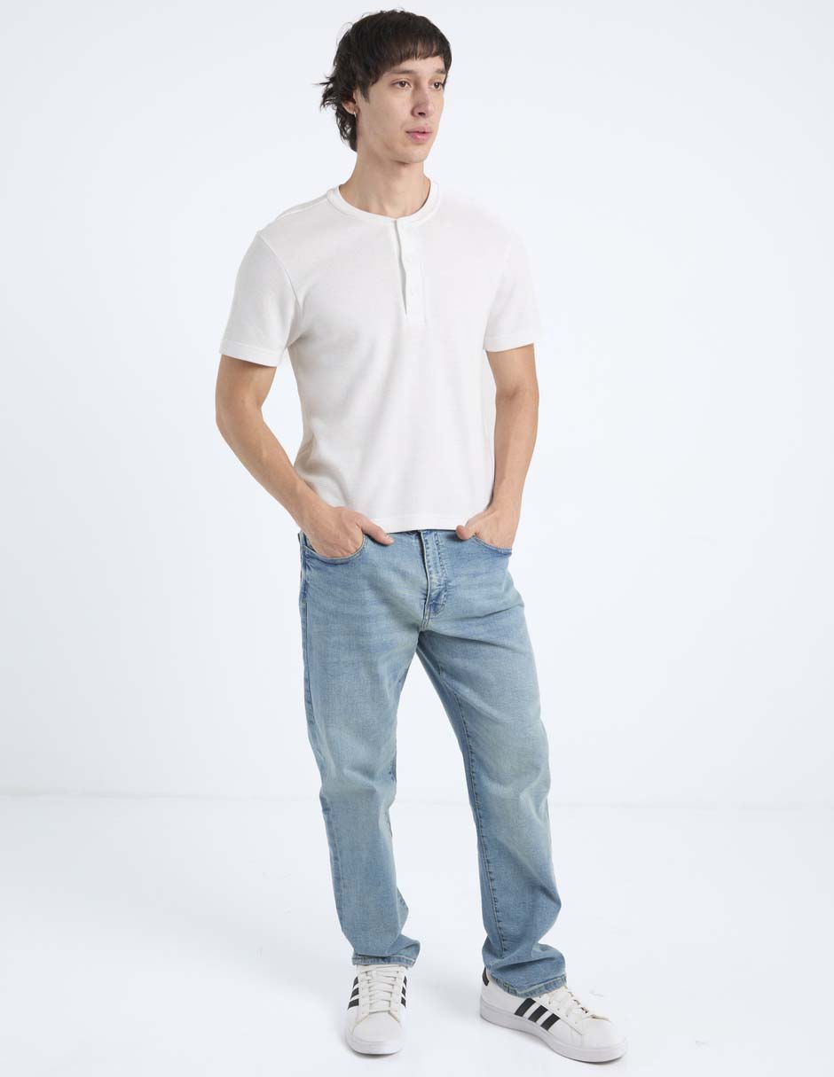 Jeans skinny lavado claro para hombre 3