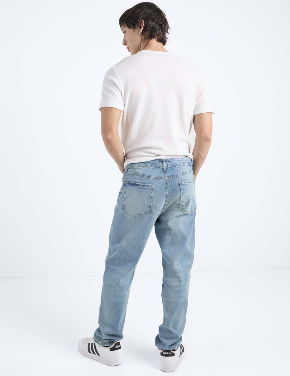 Jeans skinny lavado claro para hombre 6