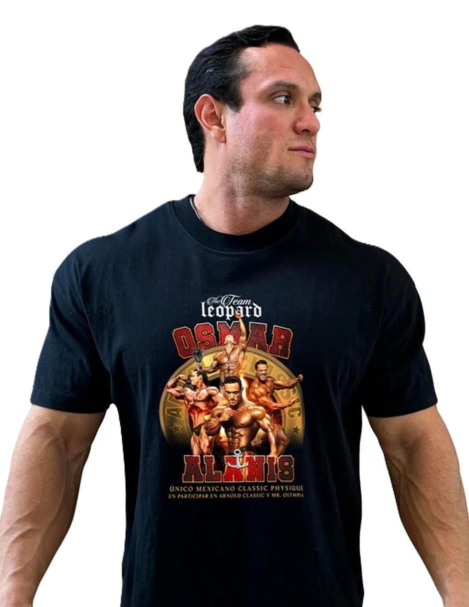 Playera John Leopard Osmar cuello redondo para hombre