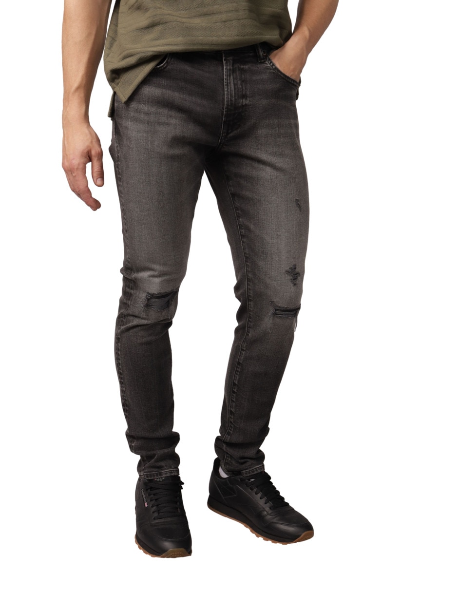 Jeans skinny American Eagle lavado obscuro para hombre