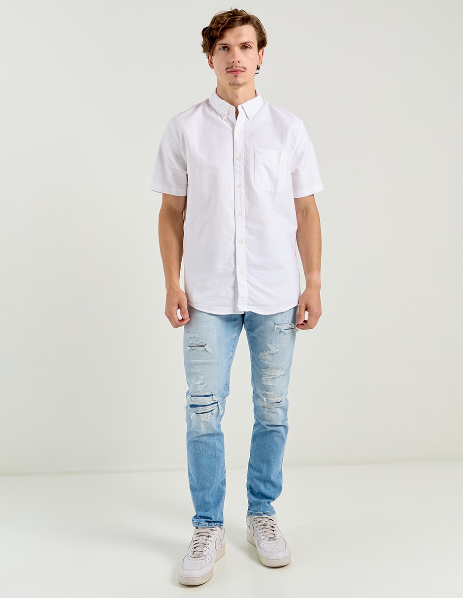 Camisa/Sobrecamisa de (si aplica) manga para hombre