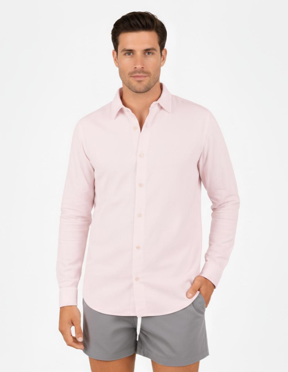 Camisa playa manga larga para hombre