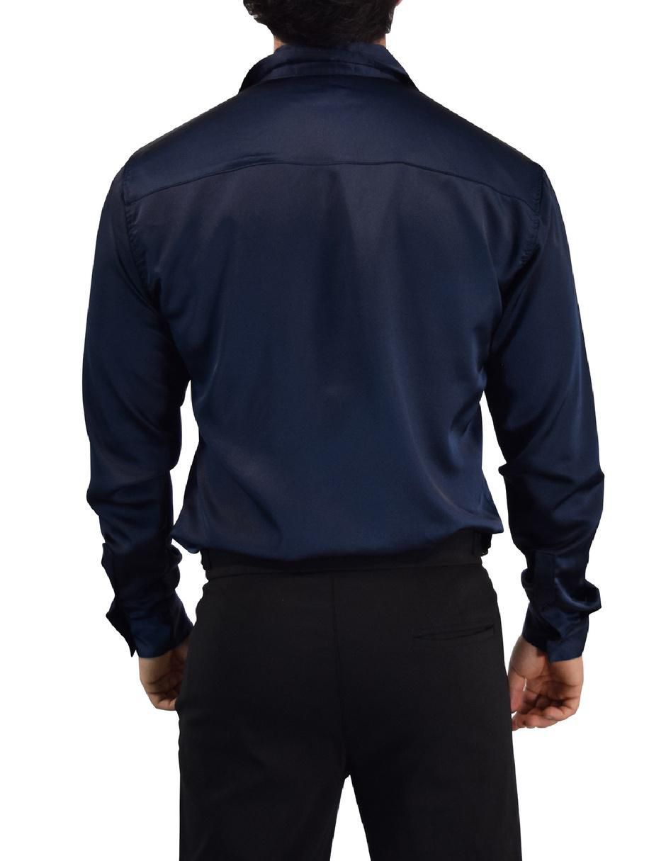Camisa casual John Leopard manga larga para hombre