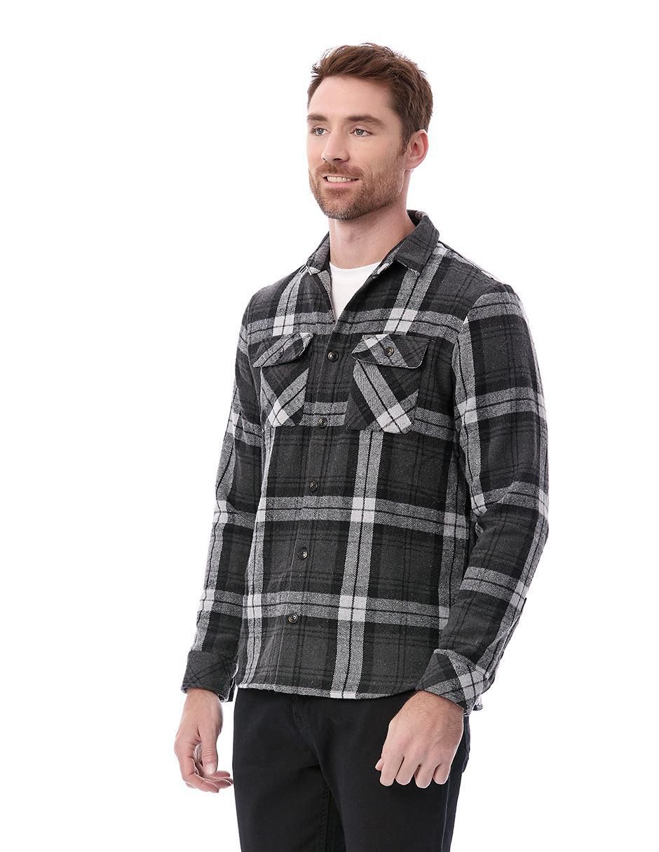 Camisa casual manga larga para hombre