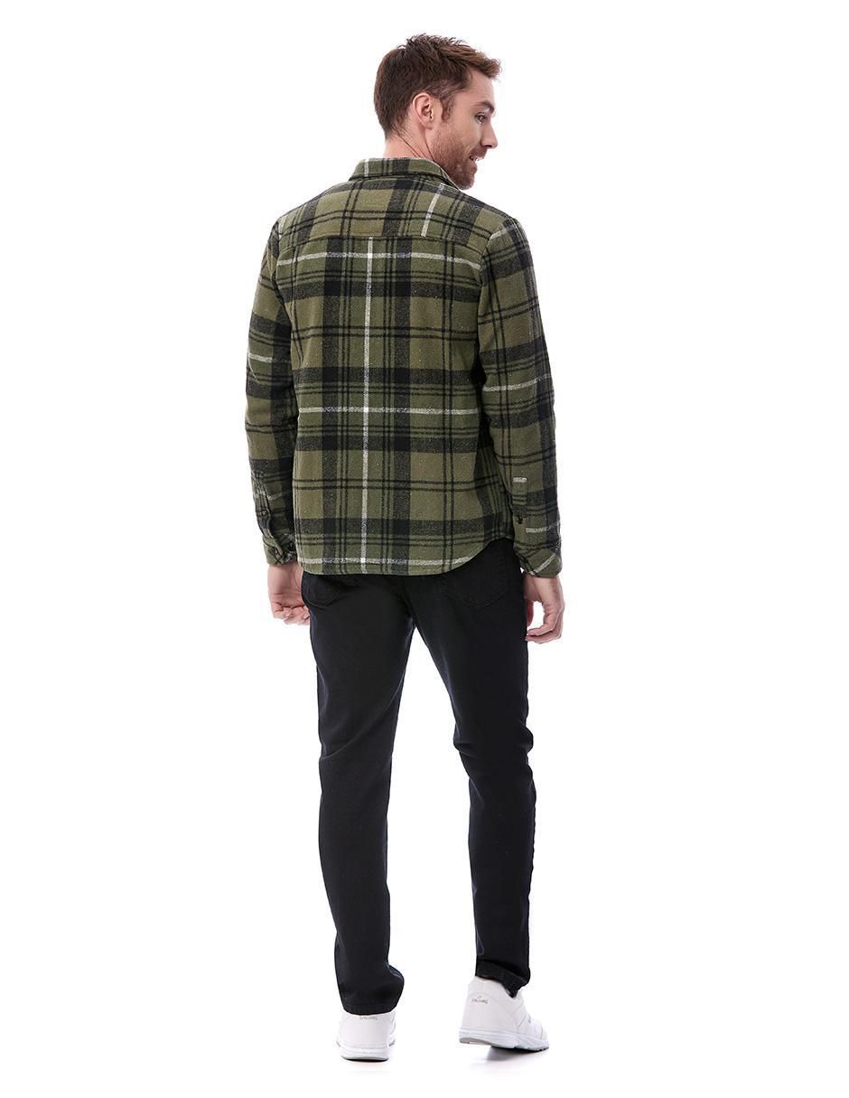 Camisa casual manga larga para hombre