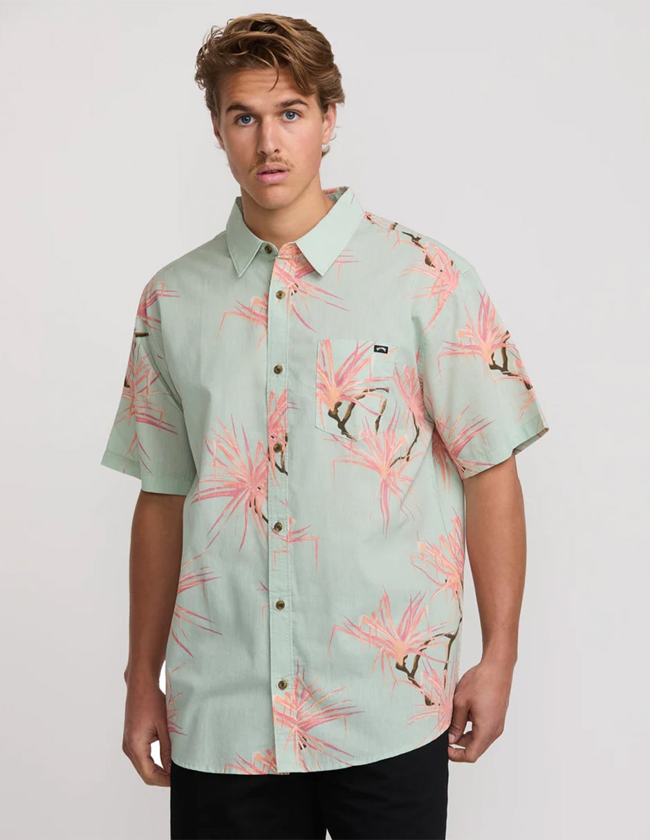 Camisa playa manga corta para hombre
