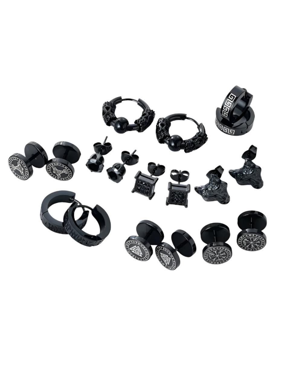 Set de aretes con acabado texturizado 3