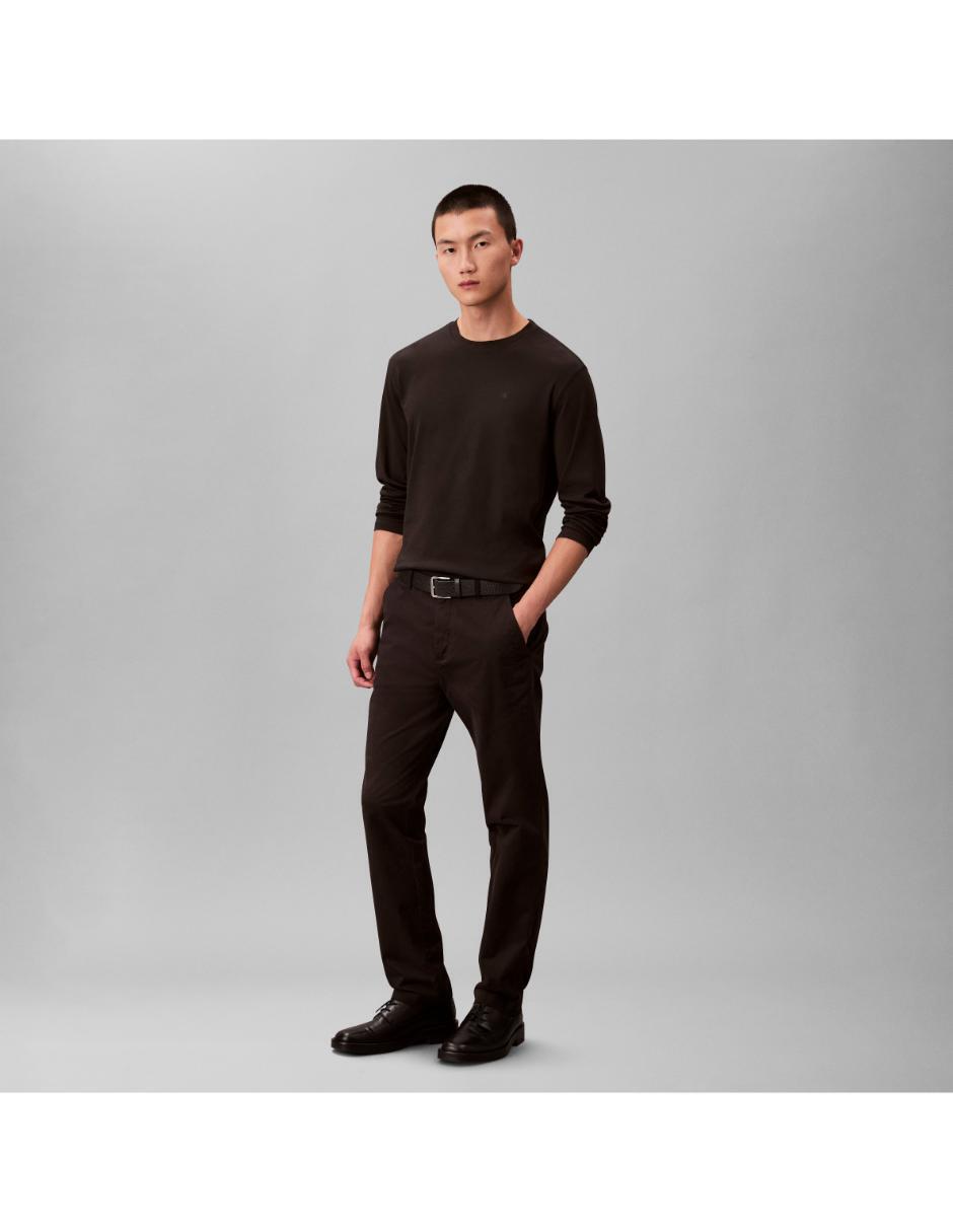 Jeans chino regular de algodón para hombre