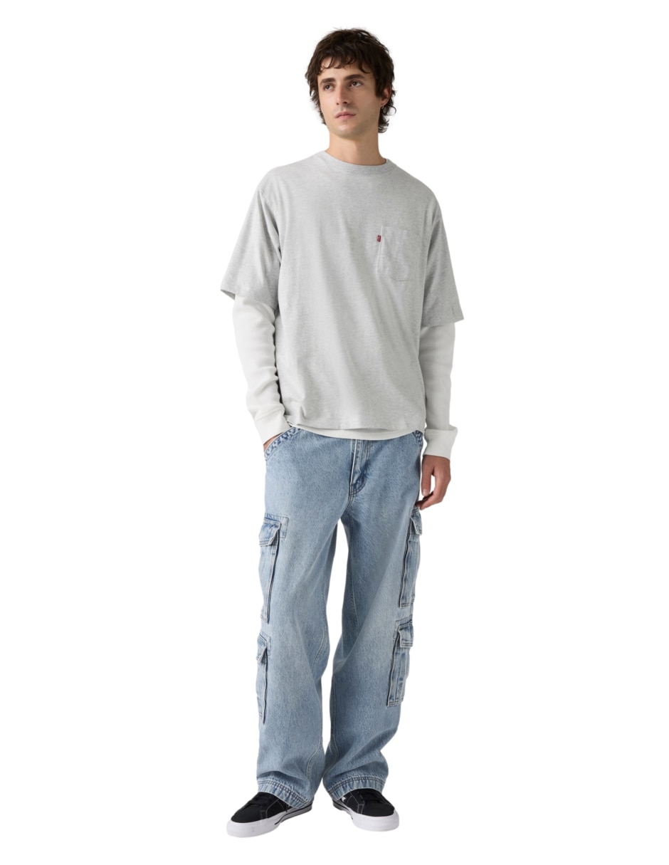 Jeans baggy 578 lavado claro para hombre 4