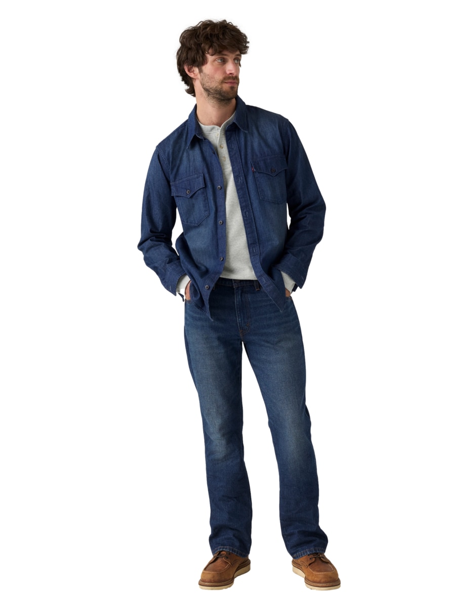 Jeans boot 537 lavado obscuro para hombre