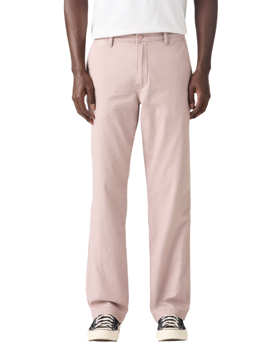 Pantalón regular de algodón para hombre