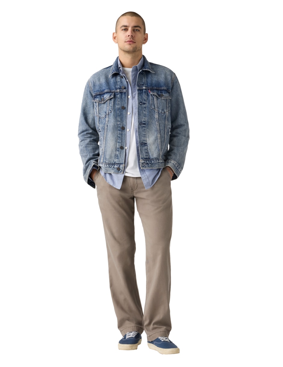 Pantalón regular de algodón para hombre 4
