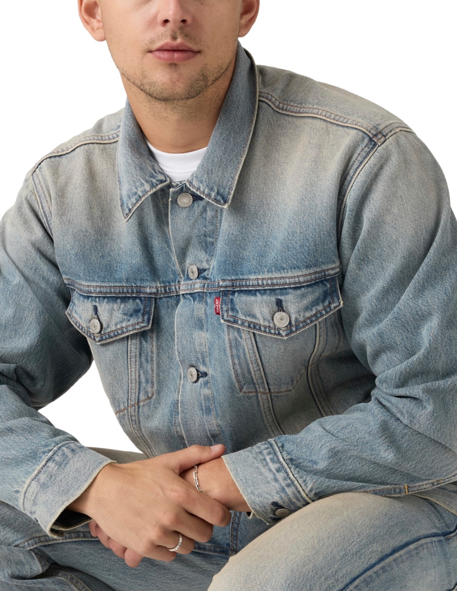 Chamarra denim Levi's con bolsillos para hombre