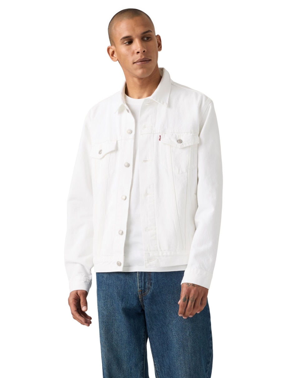Chamarra denim con bolsillos para hombre