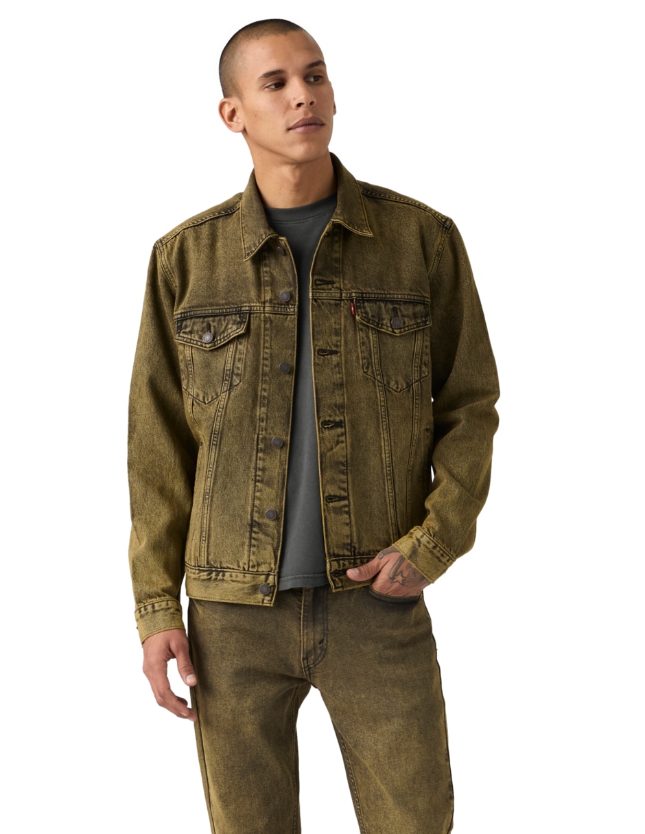 Chamarra denim con bolsillos para hombre Chamarra denim con bolsillos para hombre