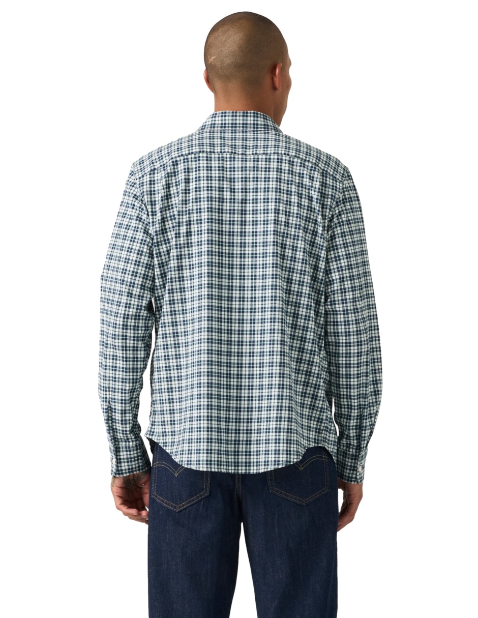 Camisa casual de algodón manga larga para hombre 4