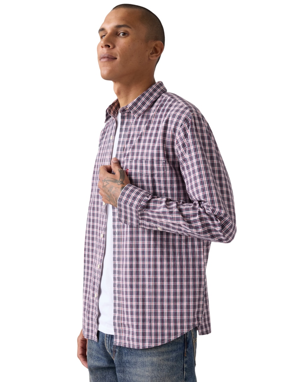 Camisa casual Levi's de algodón manga larga para hombre