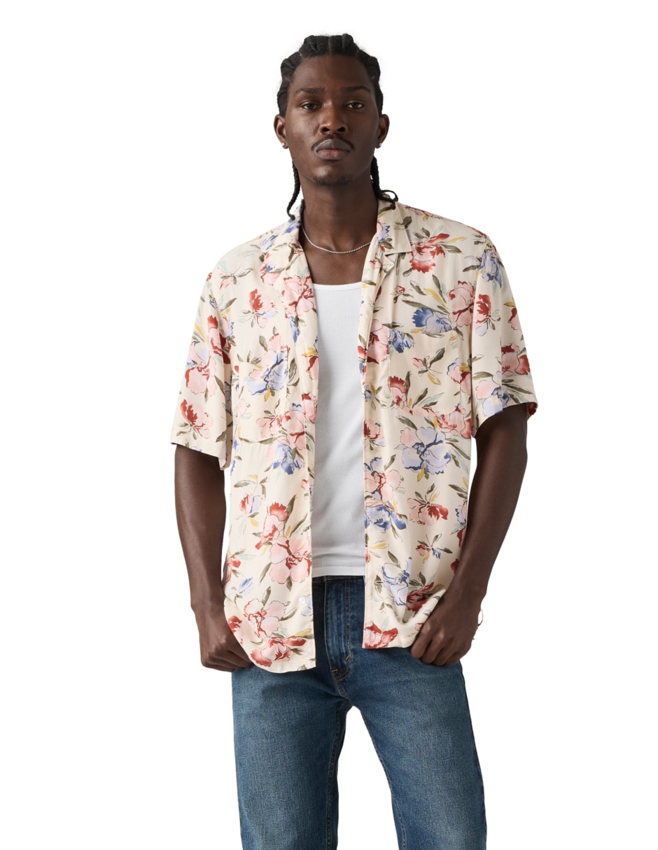 Camisa casual de algodón manga corta para hombre Camisa casual de algodón manga corta para hombre