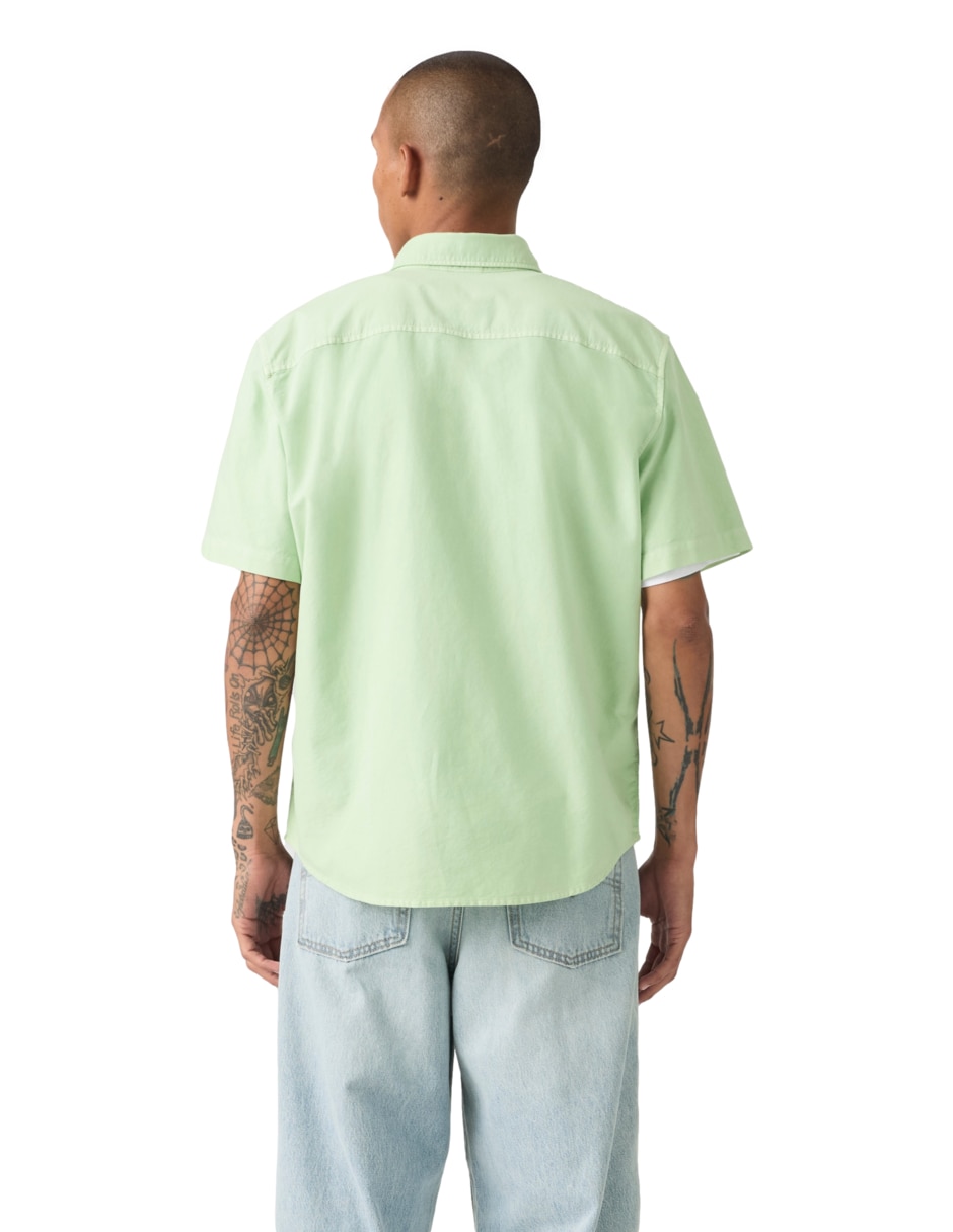 Camisa casual de algodón manga corta para hombre 4