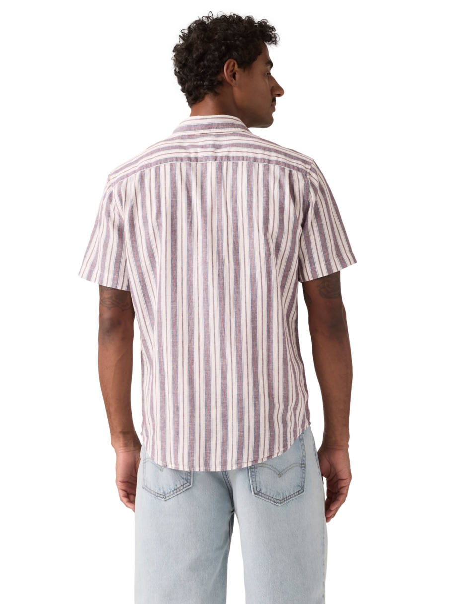 Camisa casual de algodón manga corta para hombre 4