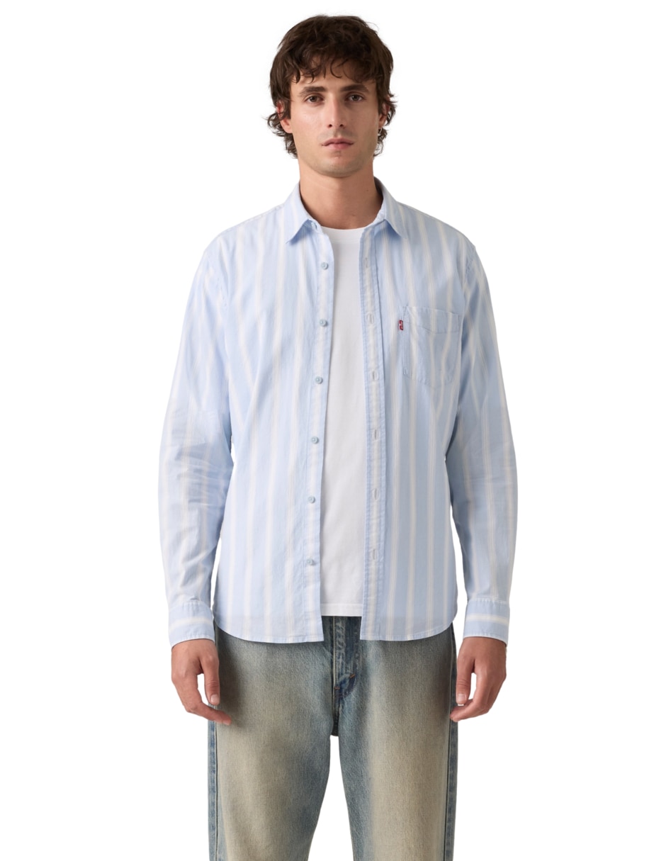 Camisa casual Levi's de algodón manga larga para hombre