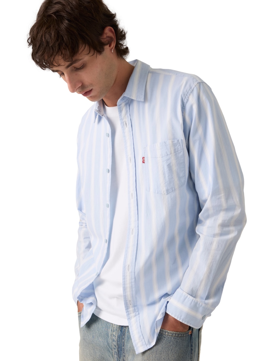 Camisa casual Levi's de algodón manga larga para hombre
