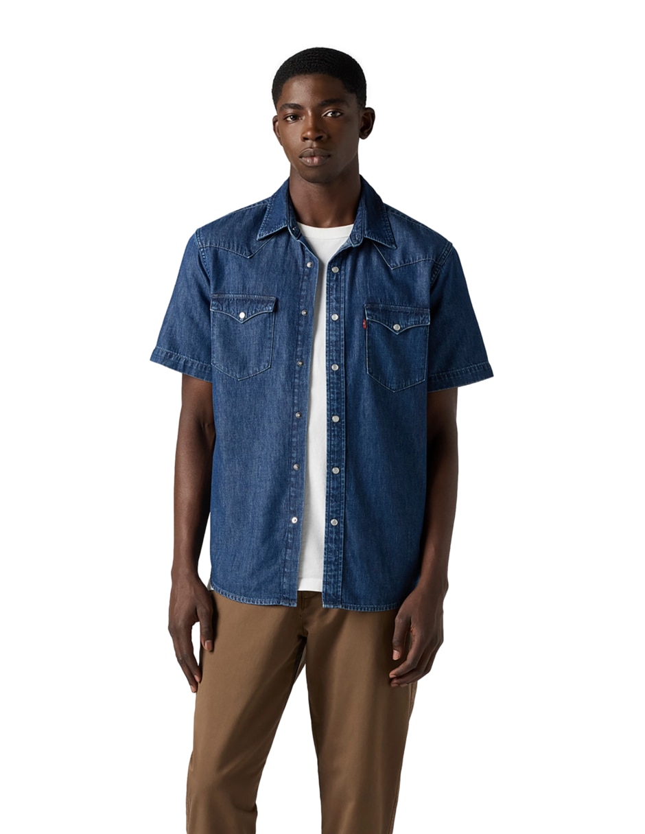 Camisa casual de algodón manga corta para hombre Camisa casual de algodón manga corta para hombre