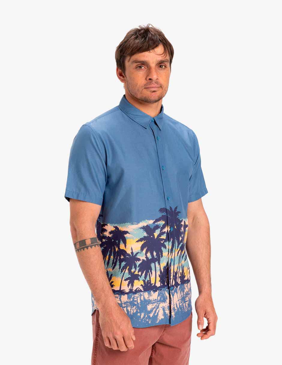 Camisa casual de algodón manga corta para hombre Camisa casual de algodón manga corta para hombre