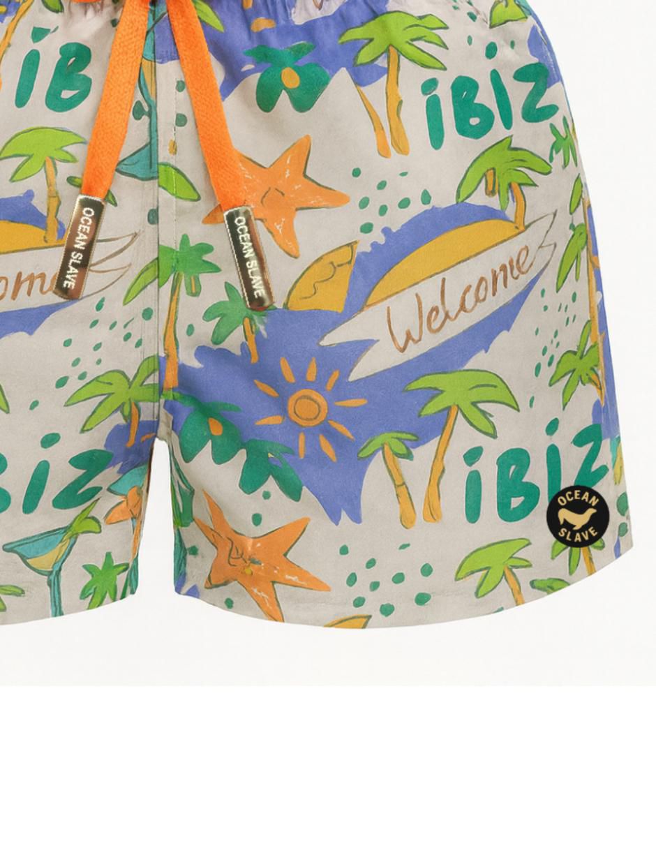 Traje de baño bolsillos con cremallera oculta para hombre 3