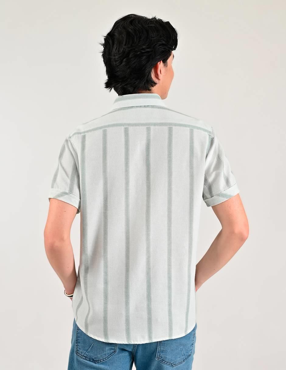 Camisa casual manga corta para hombre 4