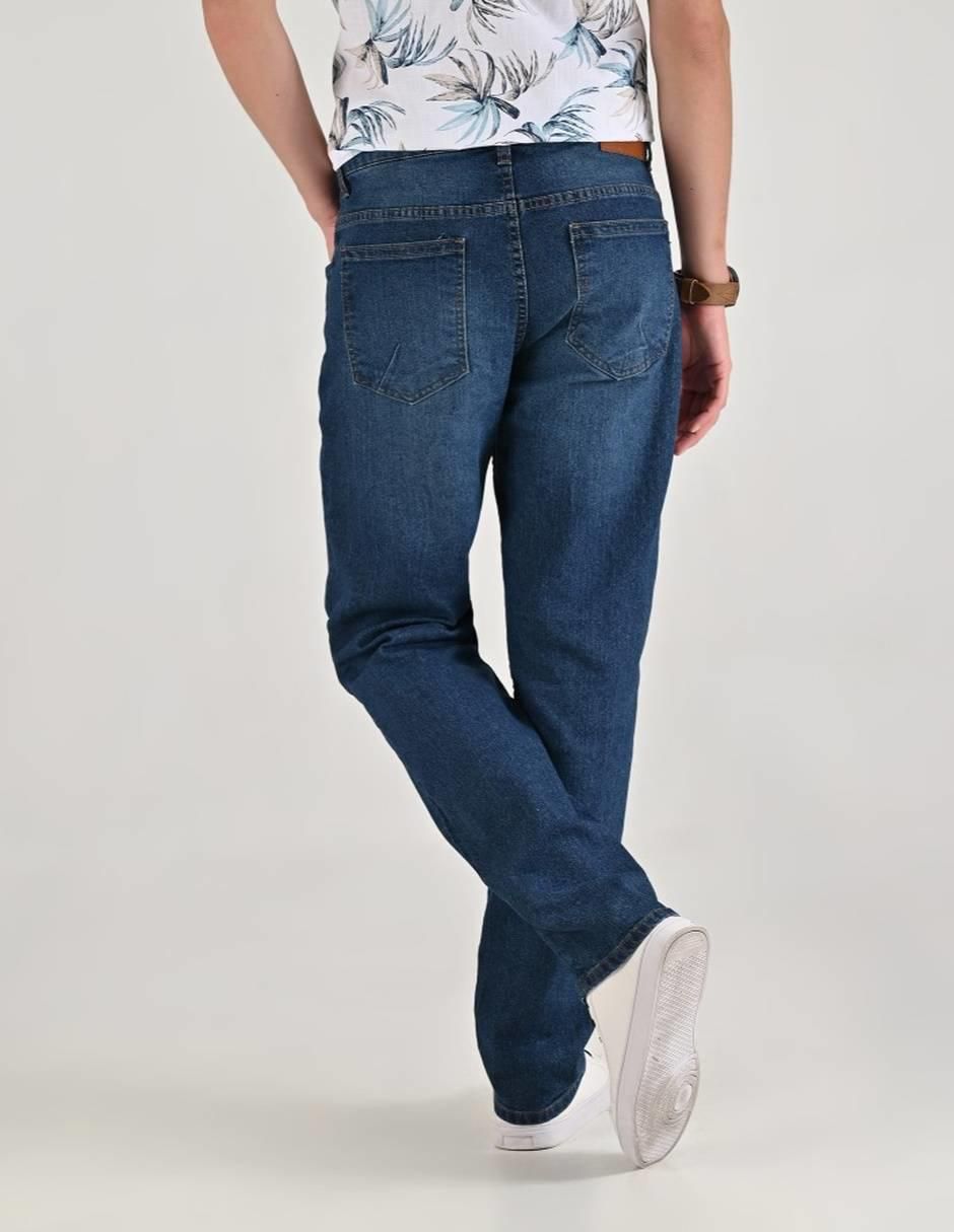 Jeans straight lavado whisker para hombre 2