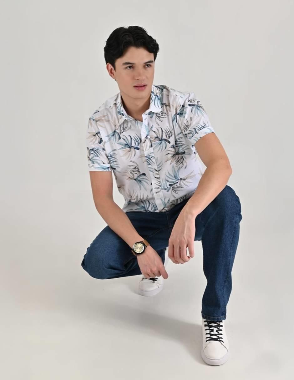 Jeans straight lavado whisker para hombre 6