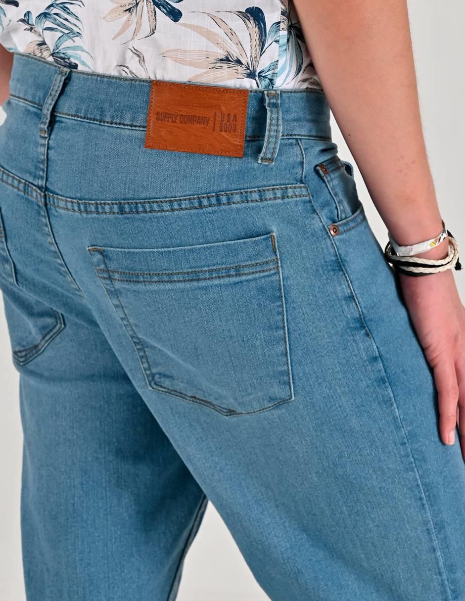 Jeans straight Supply lavado medio para hombre 8