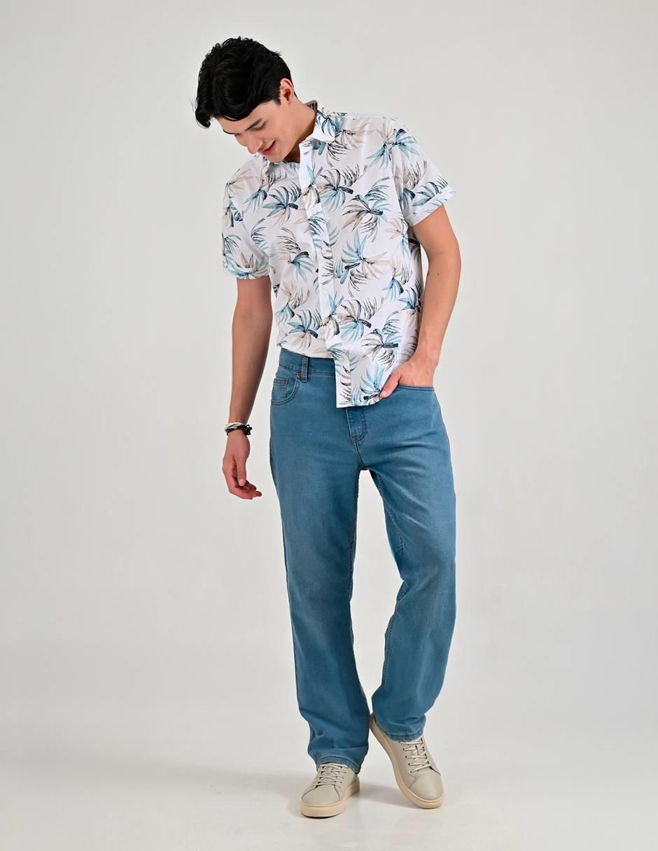 Jeans straight Supply lavado medio para hombre 10